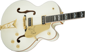 Gretsch G6136-55 Vintage Select Edition '55 Falcon Hollow Body with Cadillac Tailpiece Solid Spruce Top Vintage White Lacquer Electric Guitar
