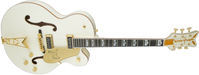 Gretsch G6136-55 Vintage Select Edition '55 Falcon Hollow Body with Cadillac Tailpiece Solid Spruce Top Vintage White Lacquer Electric Guitar