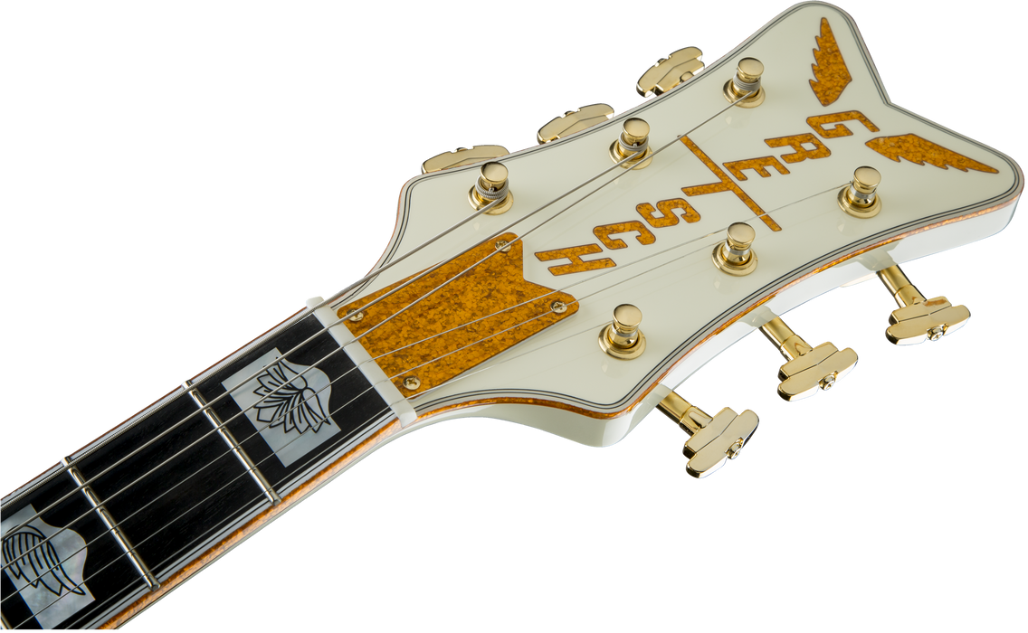 Gretsch G6136-55 Vintage Select Edition '55 Falcon Hollow Body with Cadillac Tailpiece Solid Spruce Top Vintage White Lacquer Electric Guitar