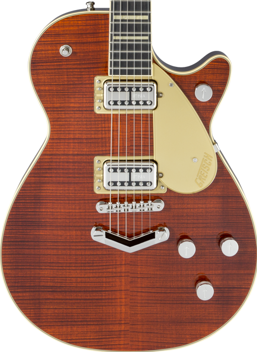 Gretsch G6228FM Players Edition Jet BT with V-Stoptail Flame Maple Ebony Fingerboard Bourbon Stain Electric Guitar