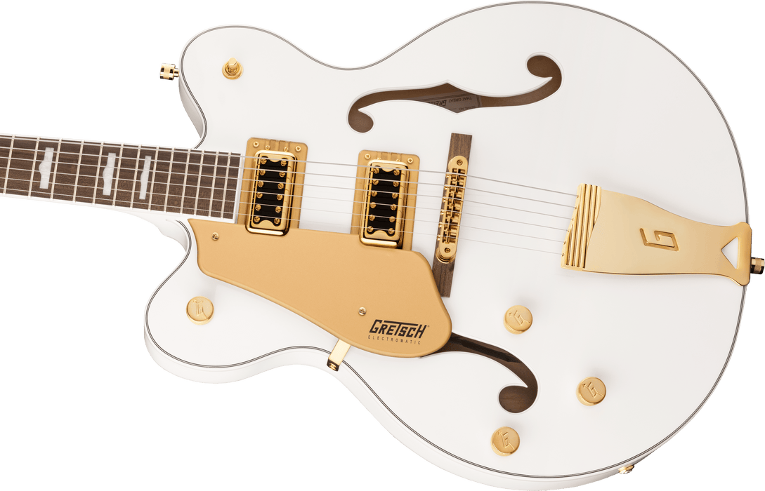 Gretsch G5422GLH Electromatic® Classic Hollow Body Double-Cut with Gold Hardware, Left-Handed, Laurel Fingerboard, Snowcrest White Electric Guitars