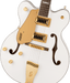 Gretsch G5422GLH Electromatic® Classic Hollow Body Double-Cut with Gold Hardware, Left-Handed, Laurel Fingerboard, Snowcrest White Electric Guitars