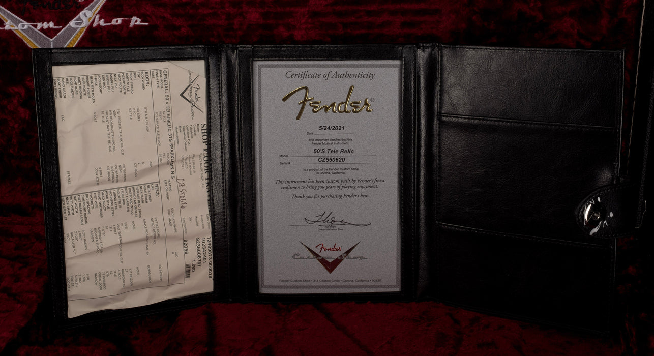 Used Fender Custom Shop Masterbuilder's Apprentice 50's Telecaster Relic 3-Tone Sunburst Sparkle with OHSC