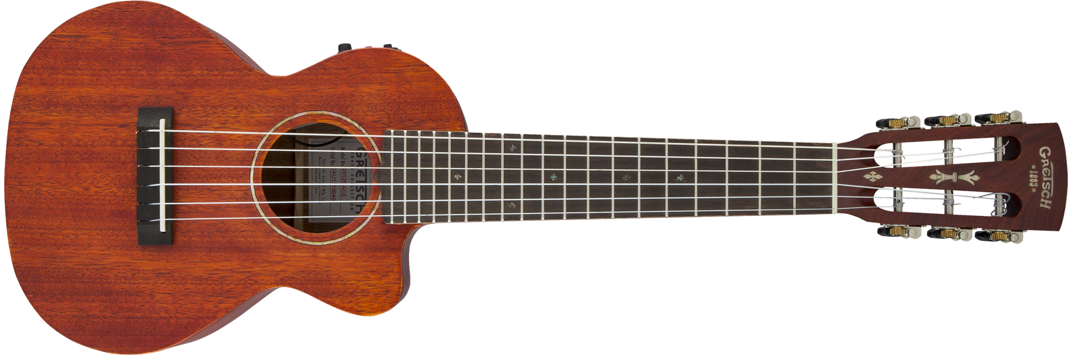 Gretsch G9126 A.C.E. Guitar-Ukulele Acoustic-Cutaway-Electric with Gig Bag Fishman Kula Pickup Honey Mahogany Stain