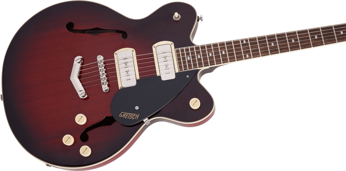 Gretsch G2622-P90 Streamliner Center Block Double-Cut P90 with V-Stoptail Claret Burst Electric Guitar