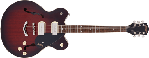Gretsch G2622-P90 Streamliner Center Block Double-Cut P90 with V-Stoptail Claret Burst Electric Guitar