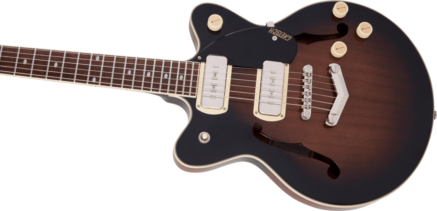 Gretsch G2655-P90 Streamliner Center Block Jr. Double-Cut P90 with V-Stoptail Brownstone Electric Guitar