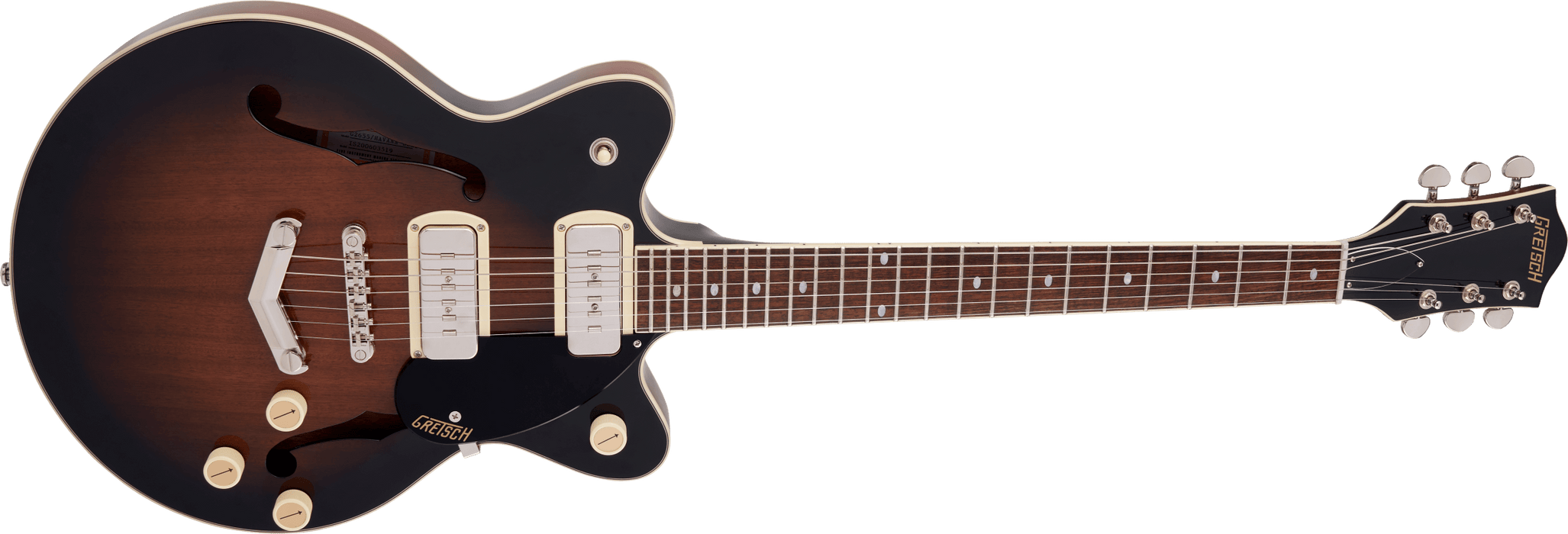 Gretsch G2655-P90 Streamliner Center Block Jr. Double-Cut P90 with V-Stoptail Brownstone Electric Guitar