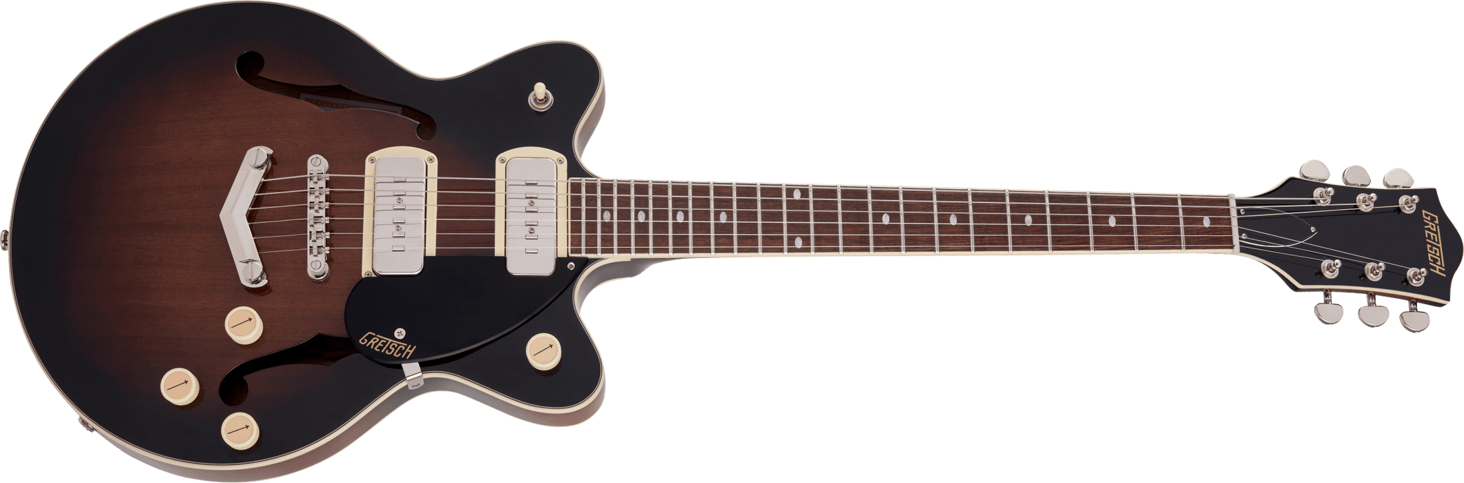 Gretsch G2655-P90 Streamliner Center Block Jr. Double-Cut P90 with V-Stoptail Brownstone Electric Guitar