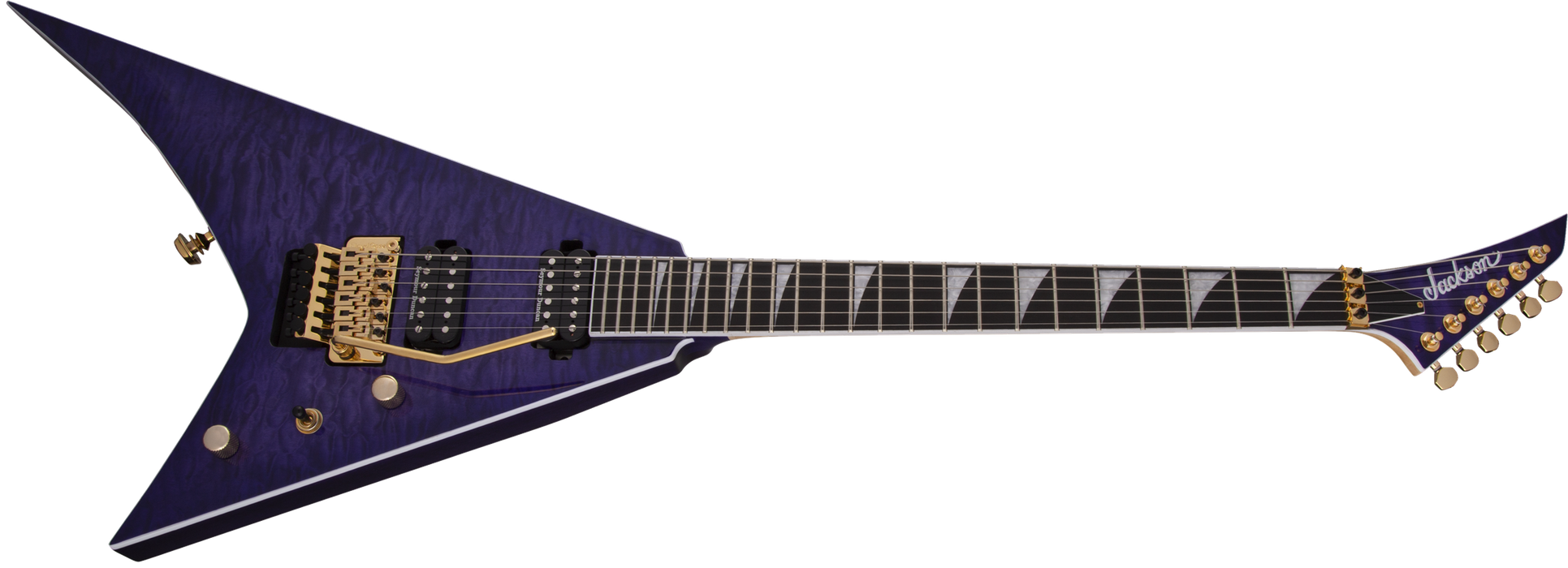 Jackson Pro Series Rhoads RR24Q Ebony Fingerboard Transparent Purple Truetone Music