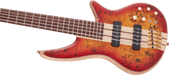 Jackson Pro Series Spectra Bass SBP V Caramelized Jatoba Fingerboard Transparent Cherry Burst
