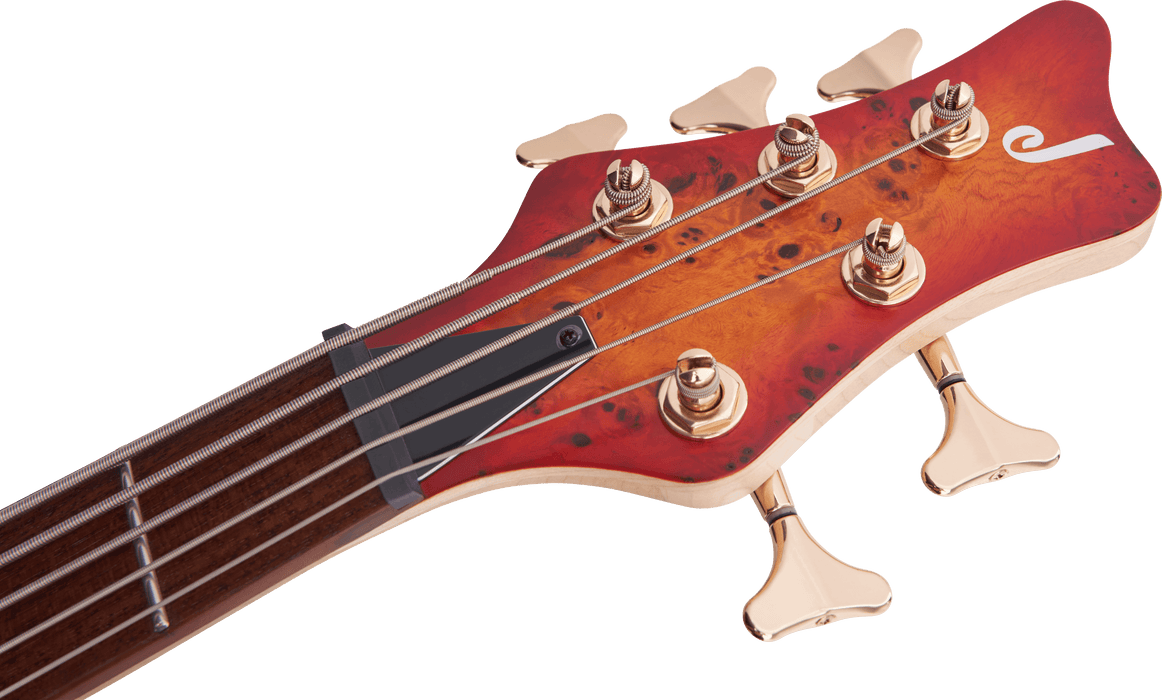 Jackson Pro Series Spectra Bass SBP V Caramelized Jatoba Fingerboard Transparent Cherry Burst