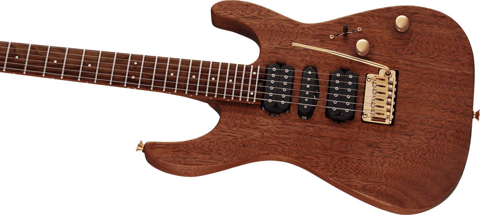Charvel MJ DK24 HSH 2PT E Mahogany with Figured Walnut Natural Electric Guitar