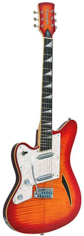 Eastwood Surfcaster Guitar - Cherry Sunburst Left Handed