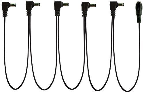 Godlyke Power-All System C-5/R 5-Connector Right Angle Daisy Chain Cable Black