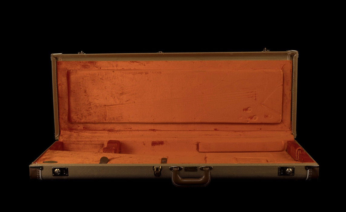 Used Fender Custom Shop G&G Tweed Stratocaster Telecaster Case Orange Interior - 3