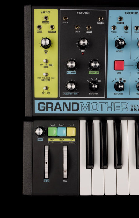 Pre Owned Moog Grandmother Semi-Modular Analog Synthesizer and Step Sequencer Keyboard