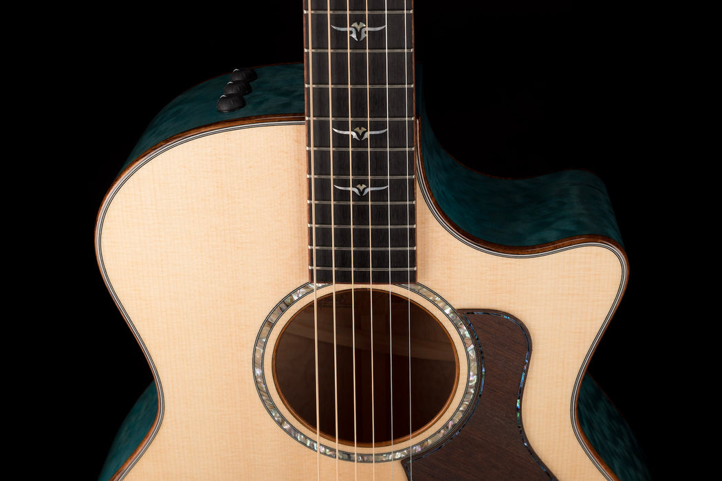 Pre Owned Taylor Custom GA Grand Auditorium Koi Blue with Case