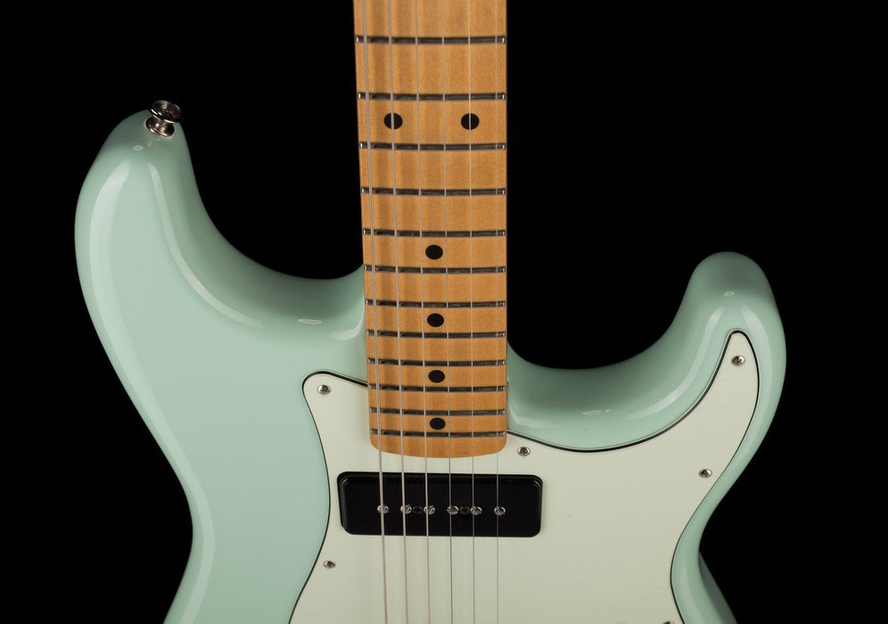 Used Fender Noventa Stratocaster Maple Fingerboard Surf Green Electric Guitar With Bag