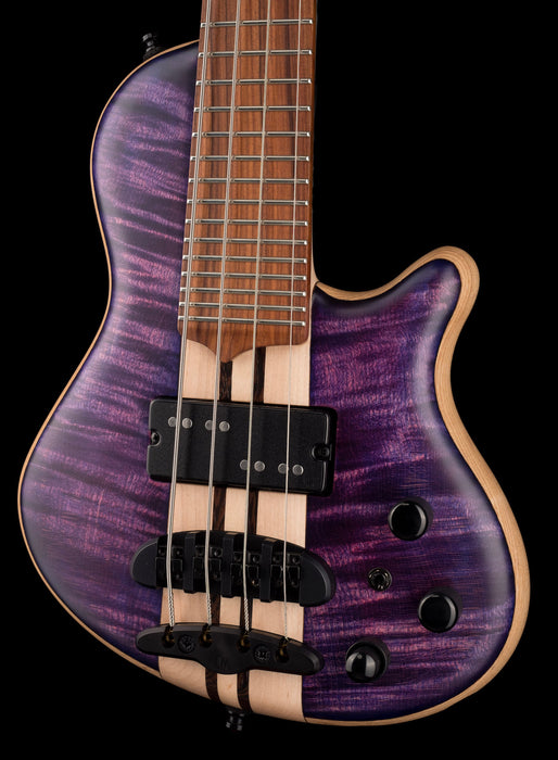 Mayones Cali4 3A Flame Maple Top Custom Trans Purple Matt Finish With Case