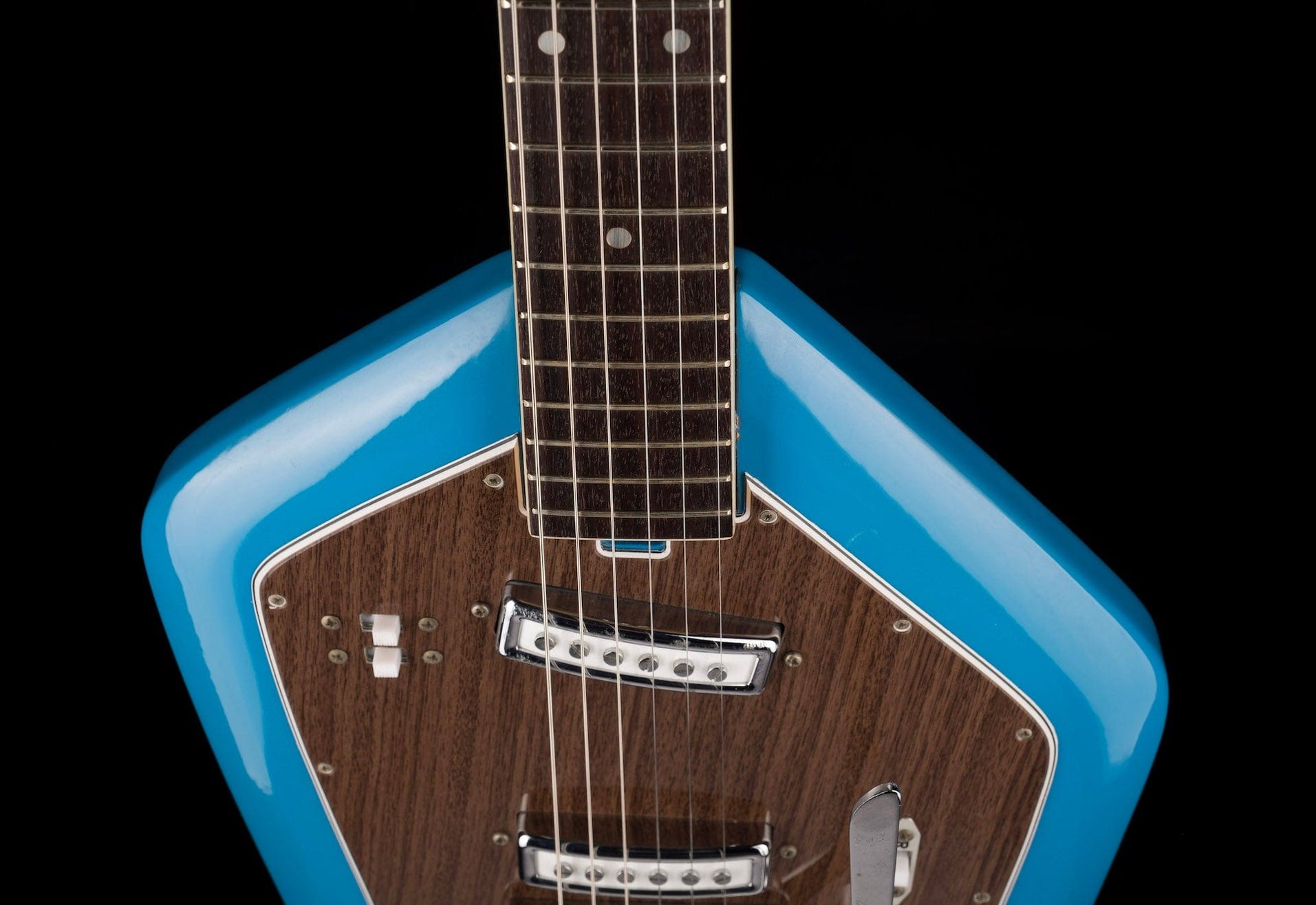 Vintage Teisco Del Rey 60's EV-2T Blue With Case — Truetone Music