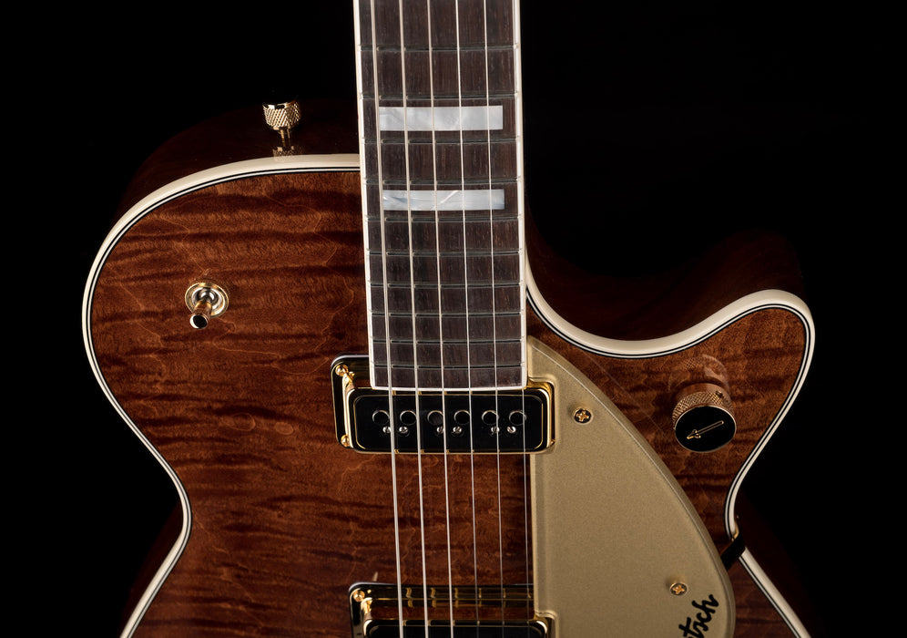 Gretsch Custom Shop Masterbuilt G6128CS 1954 Duo Jet NOS Brazilian Rosewood Curly Maple Walnut Stain