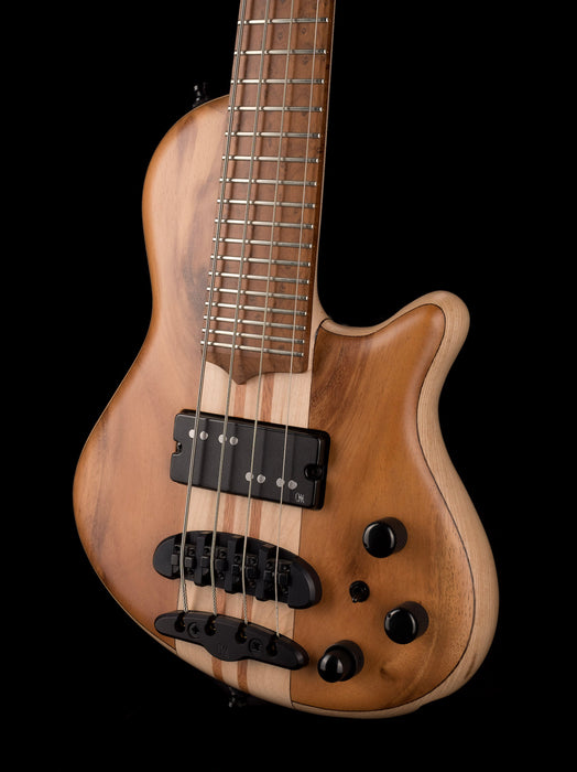 Mayones Cali4 Bass 17.5" Scale 3A Koa Top/Swamp Ash Body Trans Natural Finish with Case