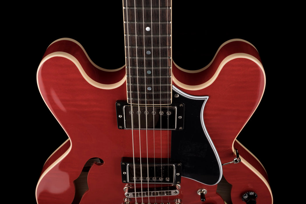 Heritage H-535 Semi-Hollow Trans Cherry Electric Guitar with Case
