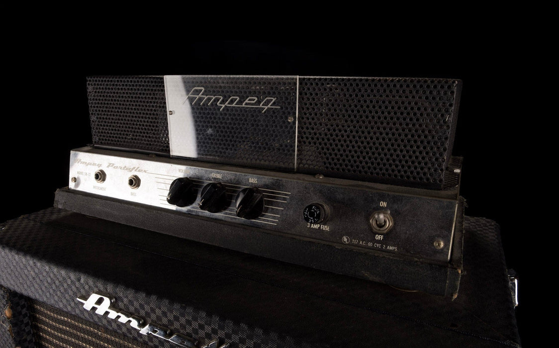 Used Vintage Ampeg Portaflex SB-12 Bass Guitar Amplifier Head And 1x12 Cabinet