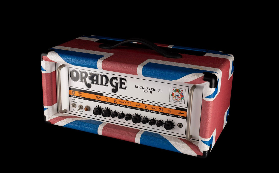 Pre-Owned Limited Edition of 25 Orange Limited Edition Union Jack Rockerverb 50 MKII / 2x12 Cab Set