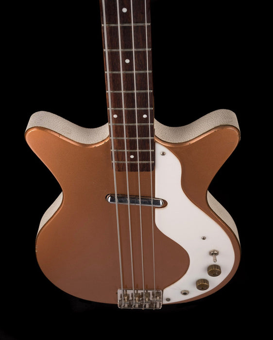 Vintage 1960's Danelectro Model 3412 Shorthorn Bass Copper With Bag