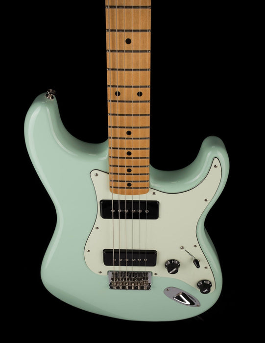 Used Fender Noventa Stratocaster Maple Fingerboard Surf Green Electric Guitar With Bag
