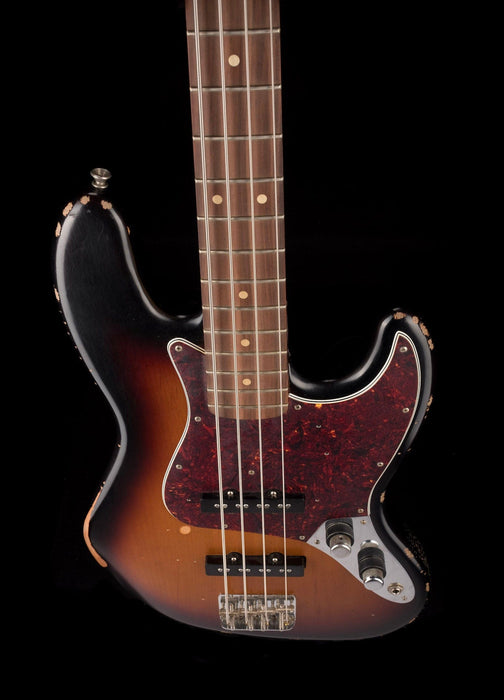 Used Fender 60th Anniversary Road Worn Jazz Bass 3-Tone Sunburst with OHSC