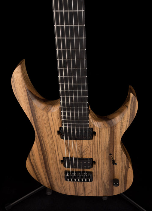 Mayones Duvell BL 7 String 27" Baritone Black Limba Trans Natural Matt Finish