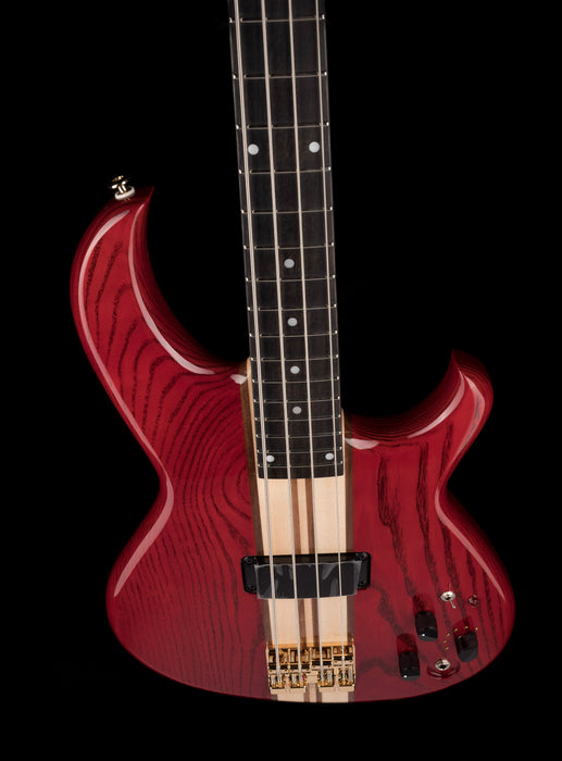 Aria Pro II SB-1000B Reissue 4-String Electric Bass Guitar Made in Japan Paduak Red with Gig Bag