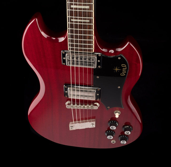 Used Guild Newark Street Collection S-100 Polara Cherry with OHSC