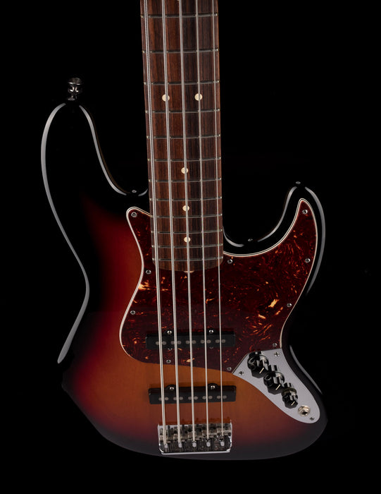 Used 2012 Fender American Standard Jazz Bass V 3-Tone Sunburst with OHSC