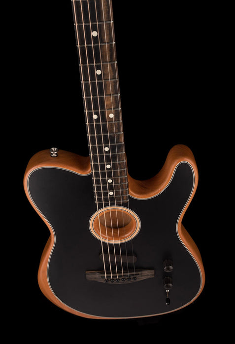 Used Fender American Acoustasonic Telecaster Black with Gig Bag