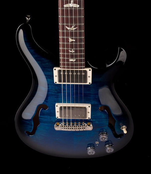 PRS Core Hollowbody II Piezo Custom Color Sapphire Smokeburst Burst with Case