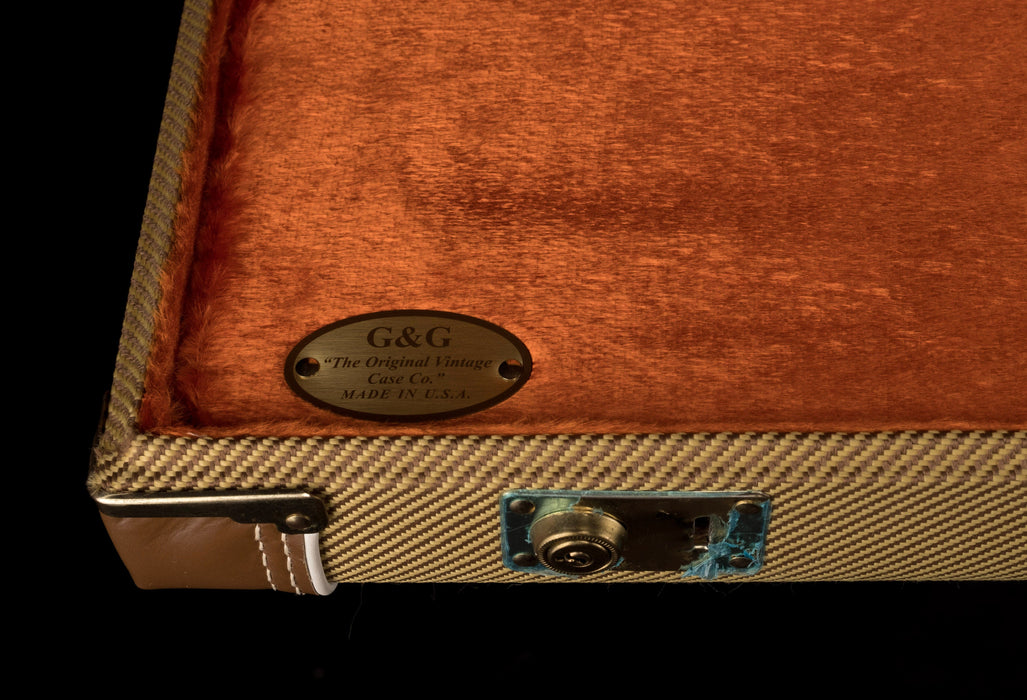 Used Fender G&G Deluxe Strat/Tele Case Tweed with Orange Interior - 4
