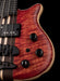 Mayones Cali4 Fretless Bass 17.5" Scale Swamp Ash Body 3A Flame Maple Top Scarlet Red w Case