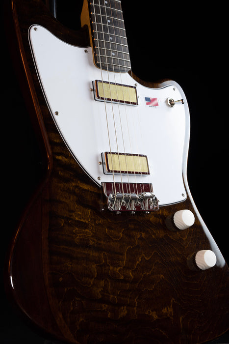 Harmony Limited Edition Silhouette Flame Maple Top Transparent Brown Electric Guitar