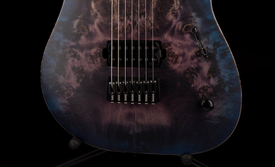 Mayones Duvell Elite 7 String 27" Baritone Dirty Purple Blue Burst
