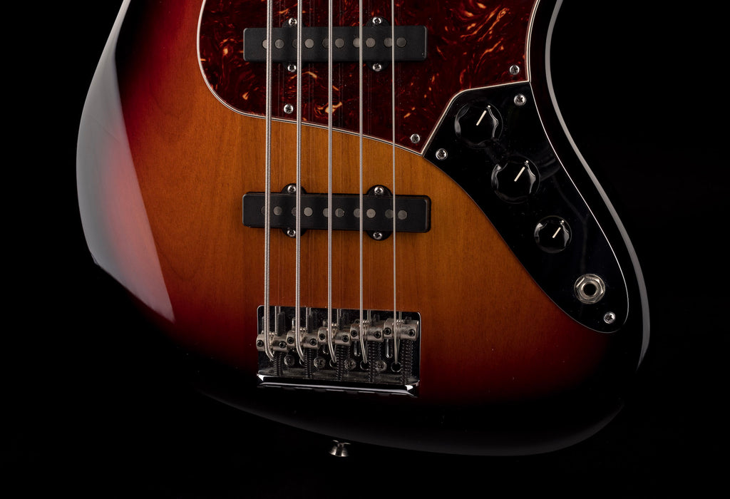 Used 2012 Fender American Standard Jazz Bass V 3-Tone Sunburst with OHSC