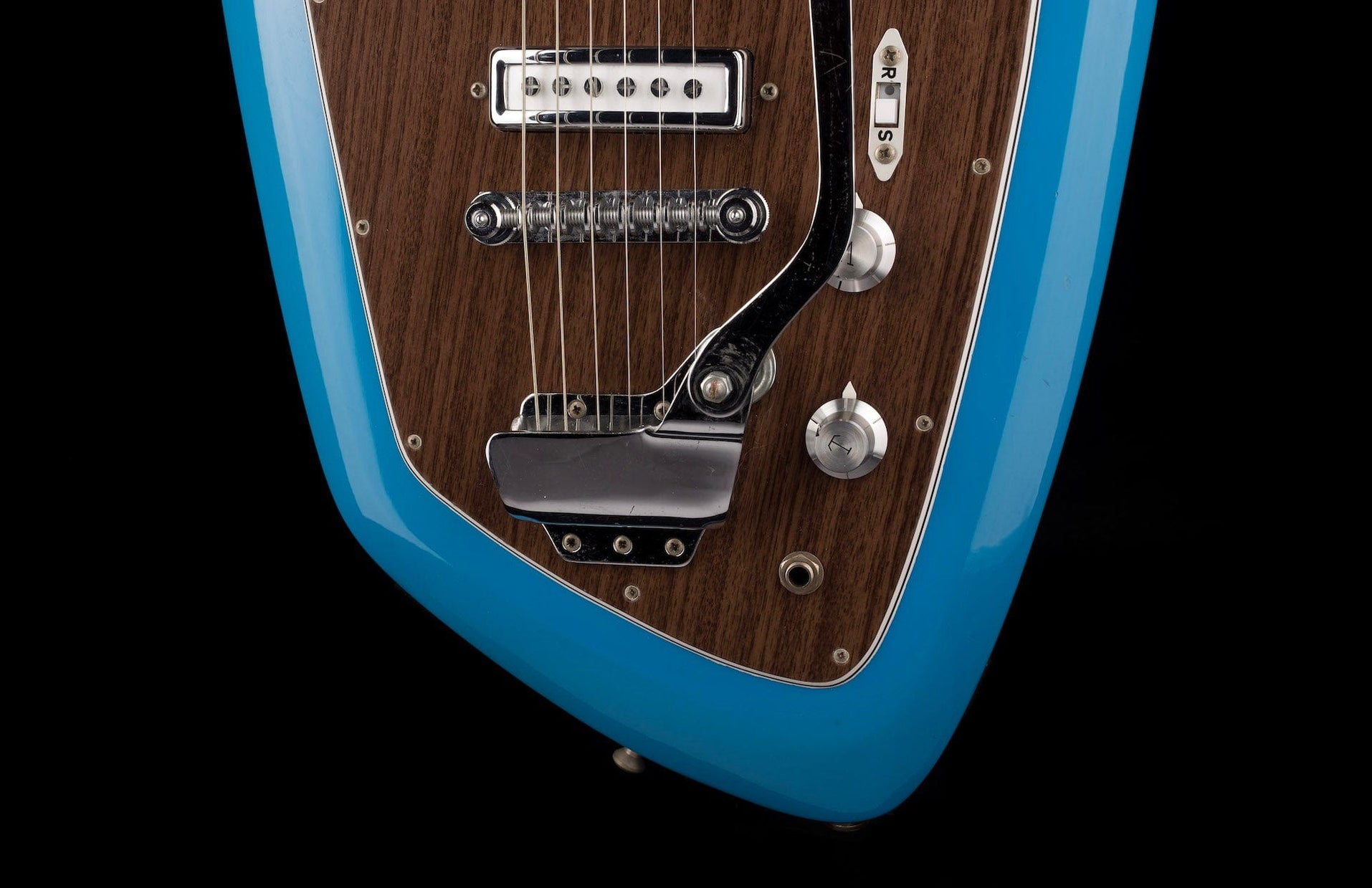 Vintage Teisco Del Rey 60's EV-2T Blue With Case — Truetone Music