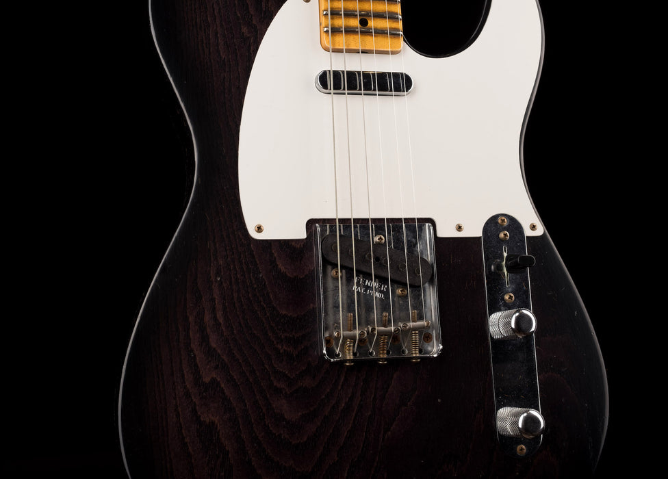 Fender Custom Shop '56 Telecaster Journeyman Relic Black Transparent Electric Guitar