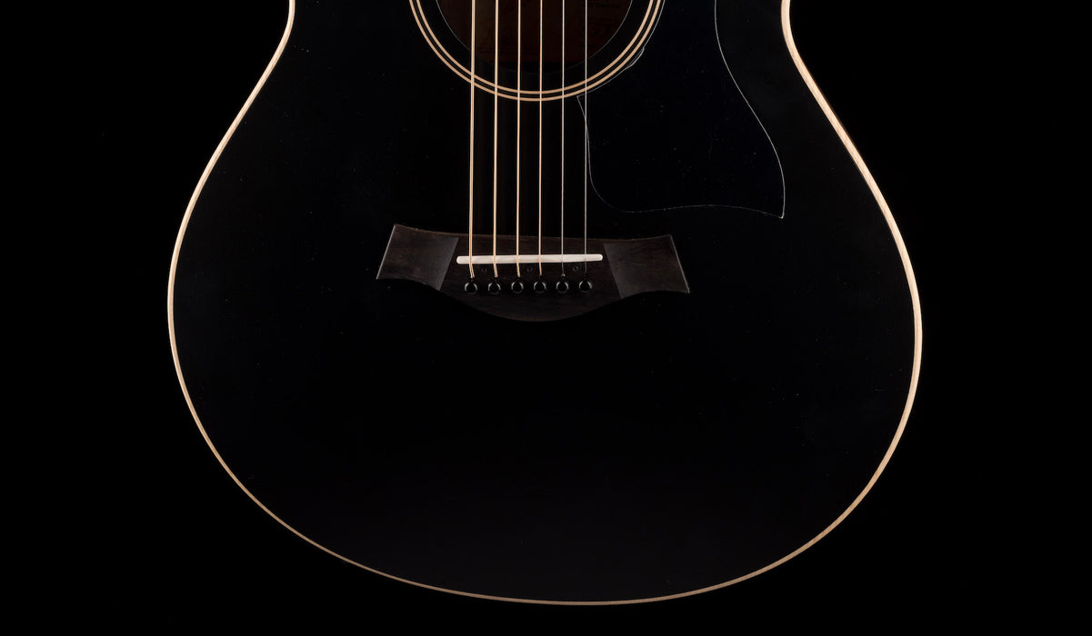 Taylor GTe Blacktop Acoustic Electric Guitar With Aerocase