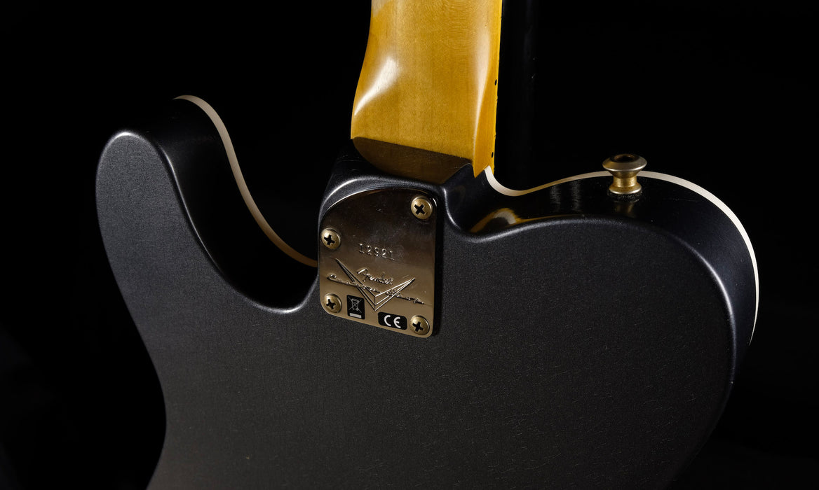 Fender Custom Shop Postmodern Journeyman Relic Tele 2 Tone Olympic White Charcoal Frost Metallic