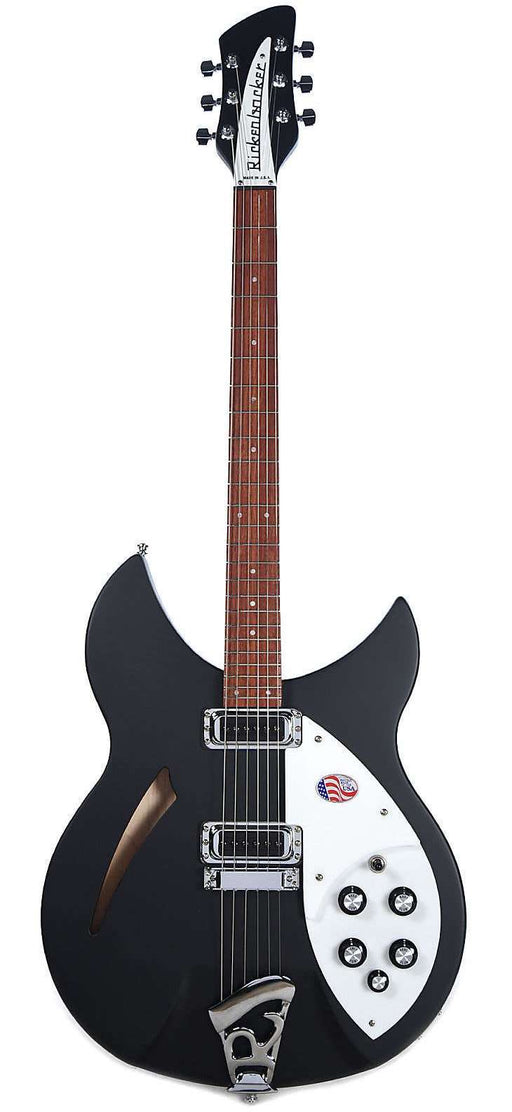 Rickenbacker 330 MBL Matte Black Six String Semi Hollow Guitar W/ HSC