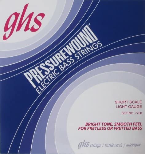 GHS 7700 Bass Pressurewound Short Scale Light Electric Bass Strings